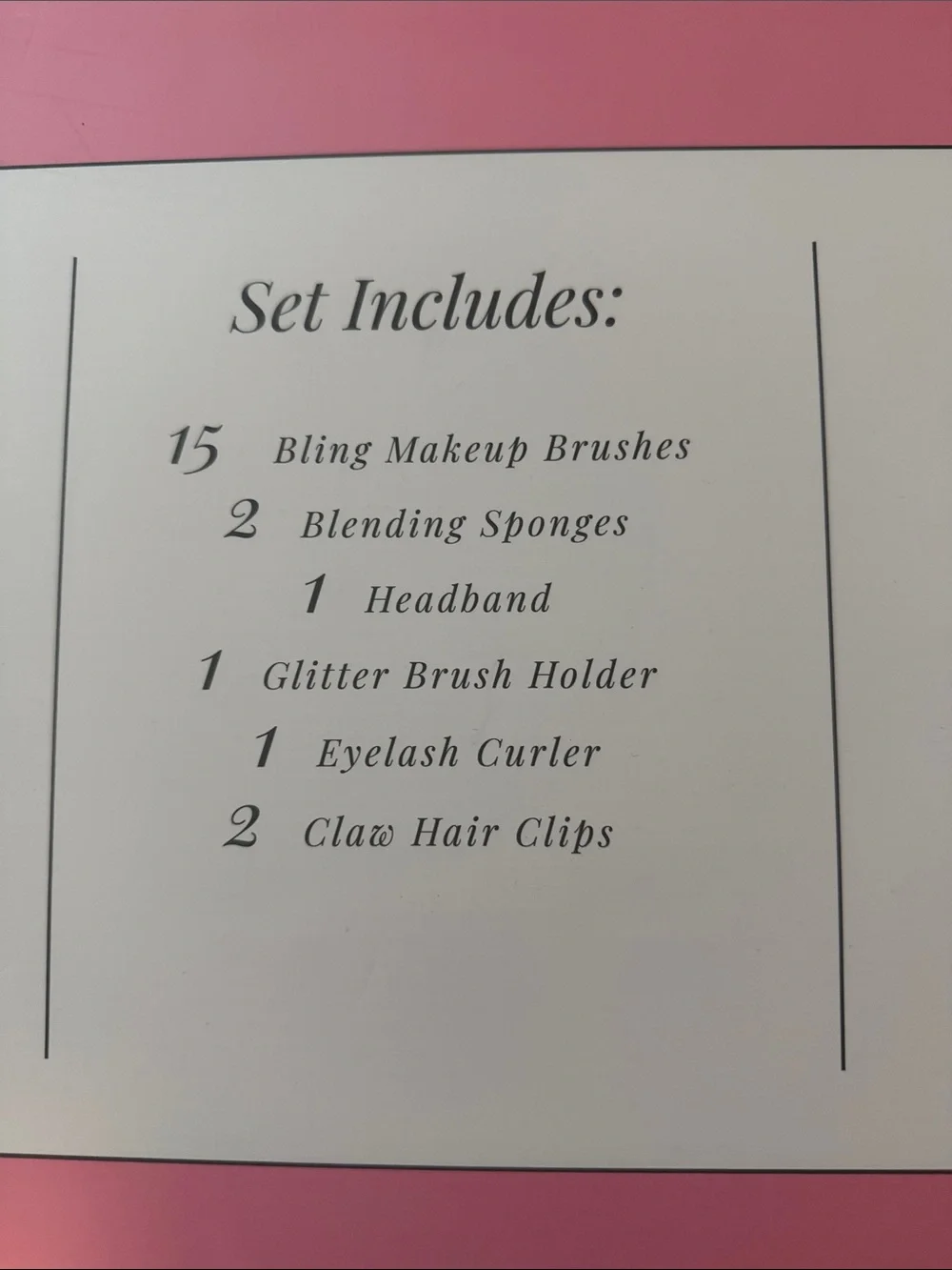 NIB Yafa Shimmer and Shine Beauty 22-Piece Bling Makeup Brush and Accessory Set
